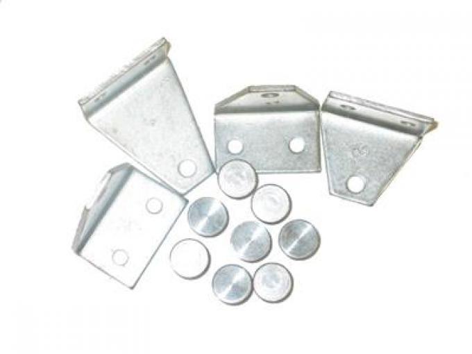 63 & 66-67 Coupe Quarter Trim Panel Brackets / Supports with Rivets (Set of 4)