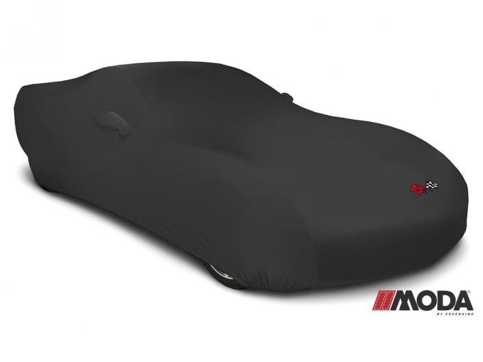 68-82 Moda Stretch Black Car Cover With C3 Emblem
