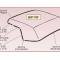 68-75 Soft Top / Convertible Top Rear Bow Filler Extension - On Top Weatherstrip