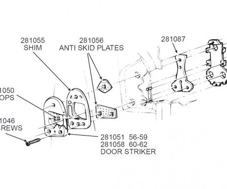56-62 Door Striker Shim