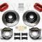 56-62 Wilwood Dynalite Rear Red Caliper Drilled / Slotted Rotor Brake Upgrade