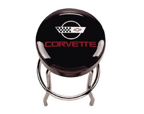Black Counter Stool With 84-96 Logo
