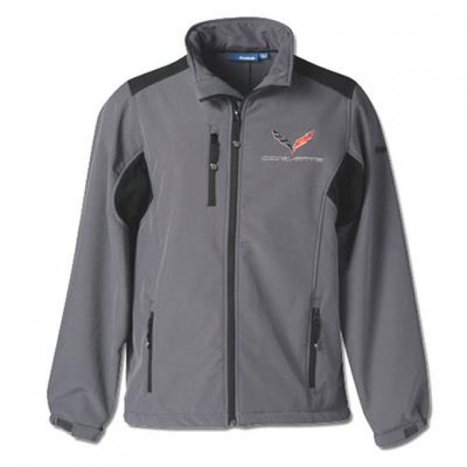 Jacket - C7 Corvette Men's Reebok Graphite Softshell