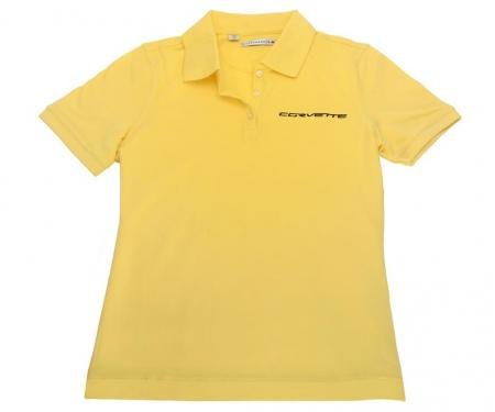 Polo Womens Pique Yellow With Corvette Script