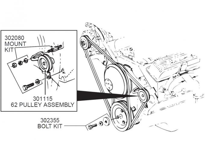 62 Idler Pulley - Hi Performance With Bracket