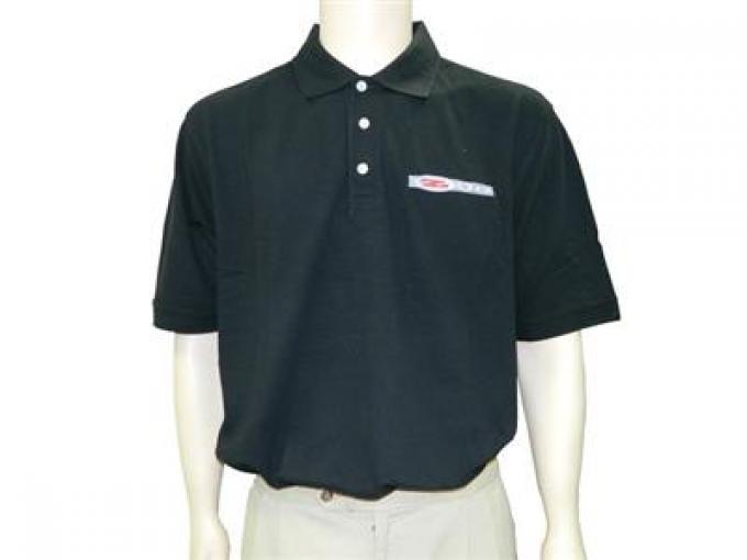 01 Black Ace Pique Polo Shirt With C5 Z06 Logo