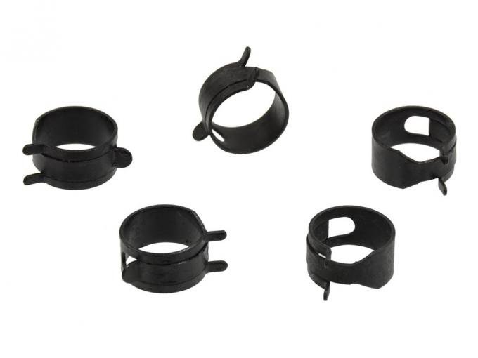 Redline Restomotive® 1974-1996 Chevrolet Corvette 5 Piece Coolant Tank / Bottle Hose Clamp Set