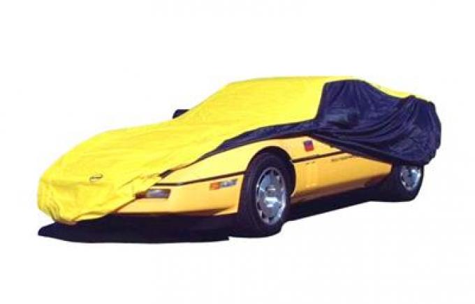 84-96 Car Cover - Stormproof Yellow And Black With Embroidered C4 Emblem