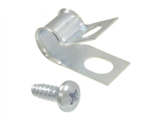 57-62 Gas Tank Vent Hose Clip - With Screw