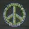 T-Shirt Black Short Sleeve With Peace Sign