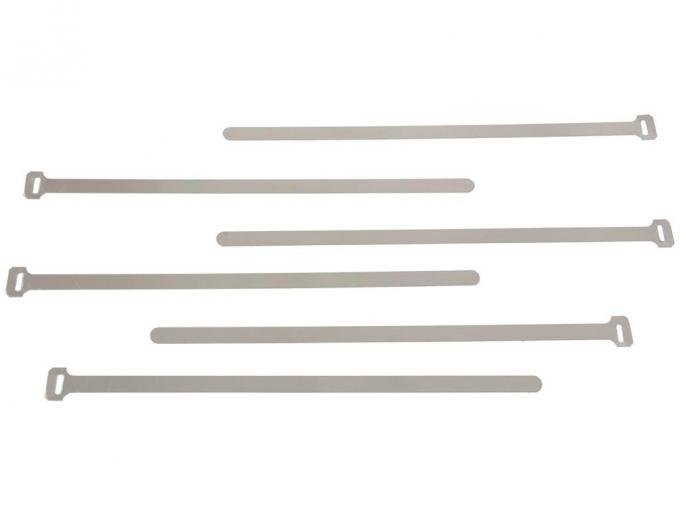 63 Heater Hose Tie Strap Set - Aluminum - 6 Pieces
