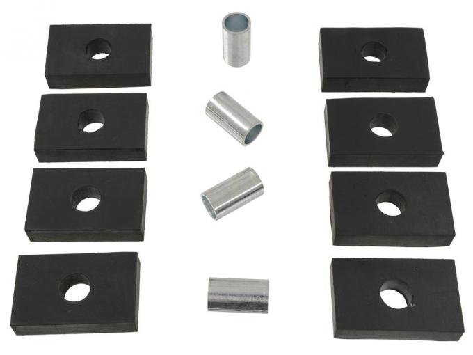 58-60 Front And Rear Bumper Mount Blocks and Bushings Set