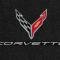 2020-2023 Ebony / Black Lloyds C8 Cross Flag Emblem & Script Floor Mats