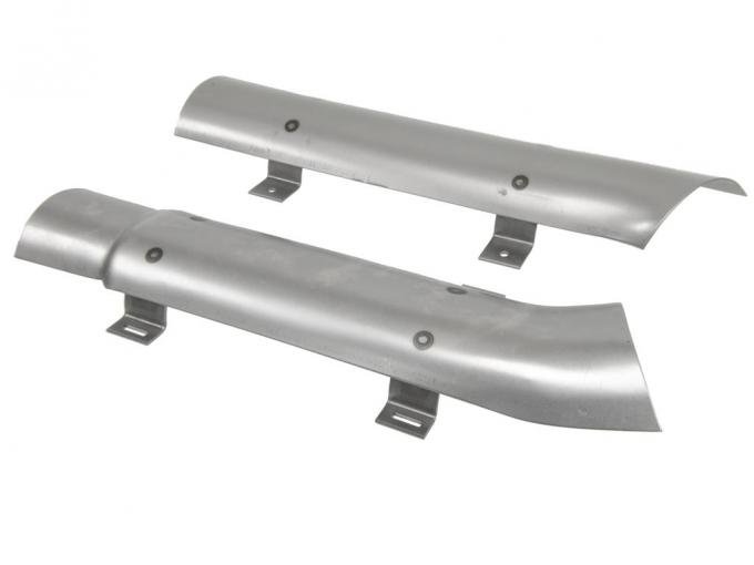 63-64 Exhaust Heat Shield Set - 2" With Straps And Screws