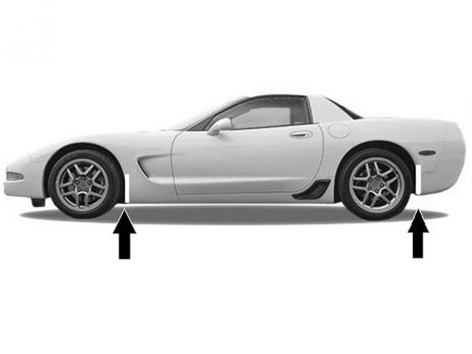 97-04 Cleartastic Paint Protector Behind Front And Rear Wheel