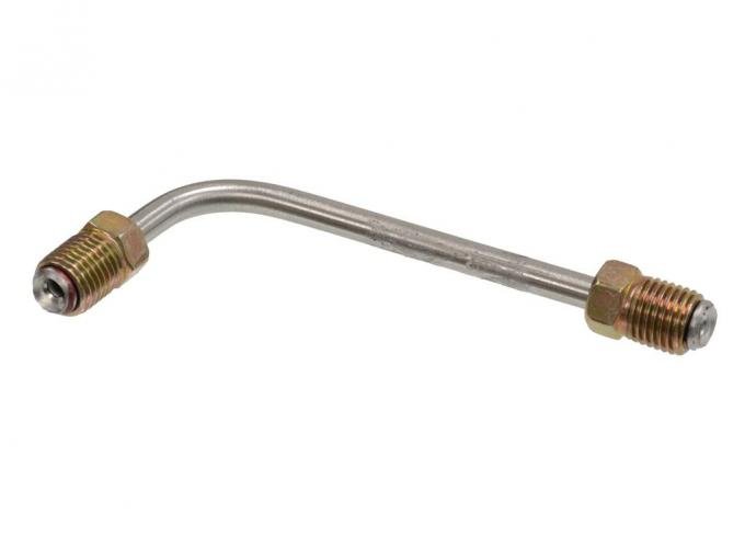 63-68 Left Front Brake Line - Stainless Steel Block To Rubber Hose