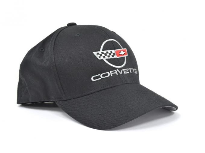 Hat - Black Flex Fit With C4 Embroidered Emblem ( S / M ) Fits 6 3/4" To 7 1/4"