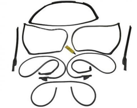 1969-1972 Coupe Body Weatherstrip Kit - Basic - 1969 Late
