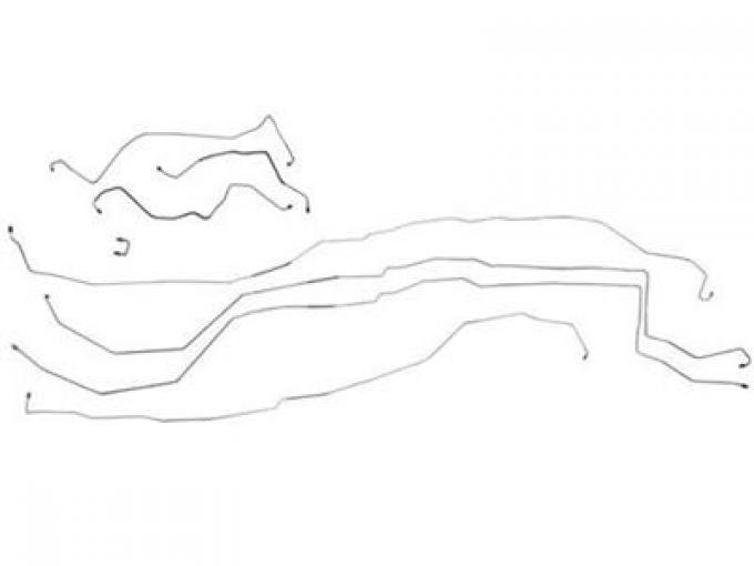 97-98 Steel Brake Lines Set with Rear Mount ABS Module - 8 piece kit