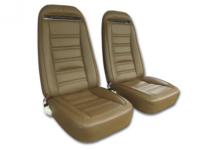 72-74 Mounted 100% Leather Seat Covers on New Frames With Shoulder Harness