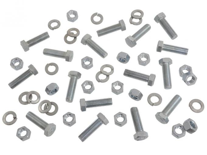 53-62 Front Crossmember to Frame "TR" Bolts Set with Nuts - 48 Pieces