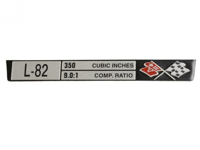 75-76 Console Engine Data Plate - L-82 350 9.0:1 Comp