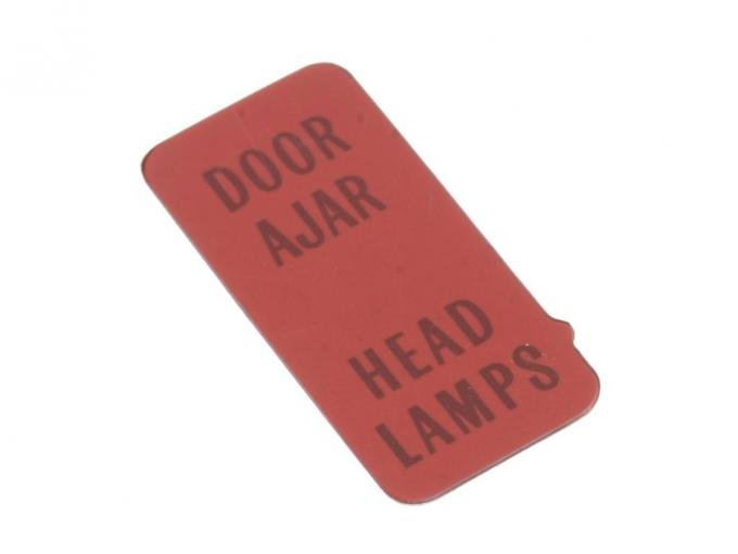 72-74 Door Ajar / Headlight Warning Lens