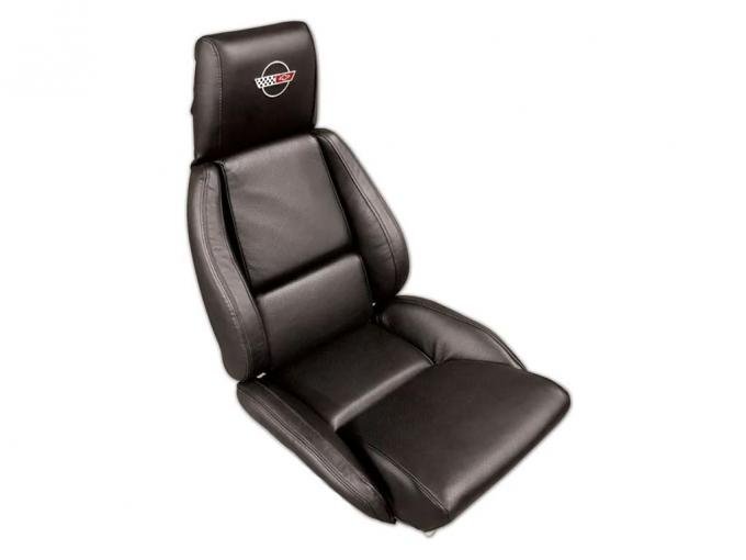 84-88 C4 Embroidered Logo Standard Leather Seat Covers