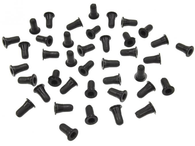 61-62 Door Weatherstrip Hole Retainer Set - Mount - 40 Pieces
