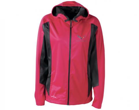 Jacket C7 Corvette Ladies Pink Soft Shell