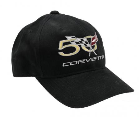 Hat - Black Twill With 50th Anniversary Logo