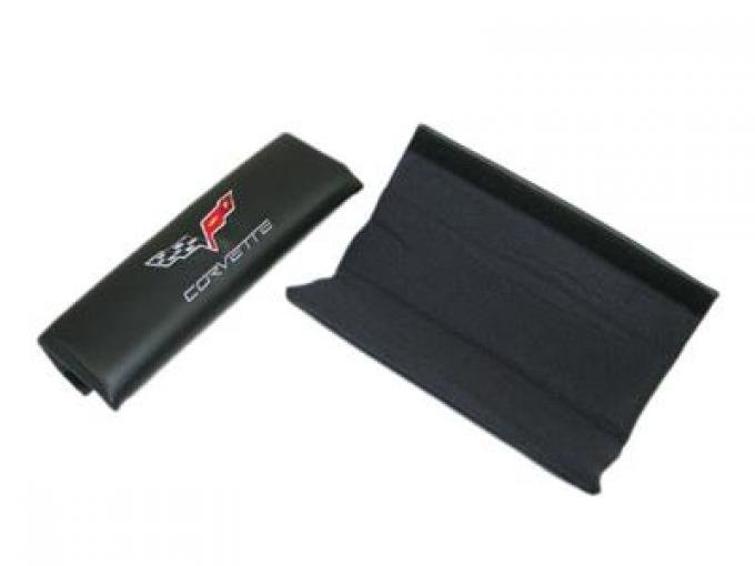 Seat Belt Shoulder Pads With C6 Emblem - Pair