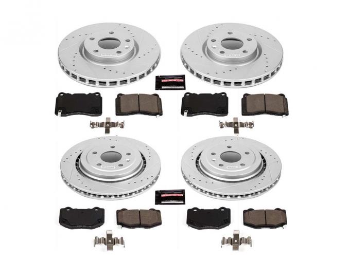 14-19 Powerstop Z23 Cross Drilled Slotted Brake Rotors w/Pads - JL9 Exc Z51