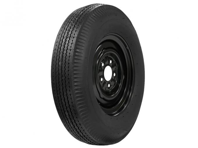1953-1962 670x15 Firestone Blackwall Tires with Wheels Mounted