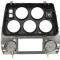 69-71 Center Gauge , Radio , Clock Surround Bezel With Pushbutton & Warning Lens