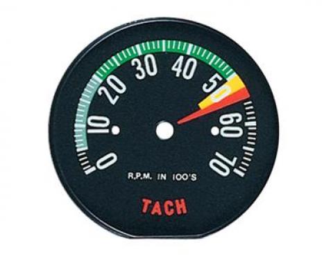 60-61 5500 Red Tach / Tachometer Face - 1960 Late To 1961 Early Green Numbers