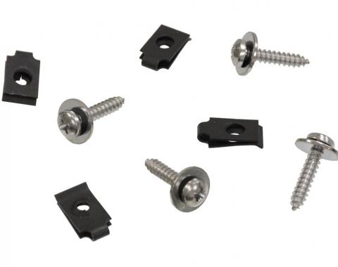 Redline Restomotive® 1968-1982 Chevrolet Corvette Dash Pad To Door Jamb Screws with U-Nut