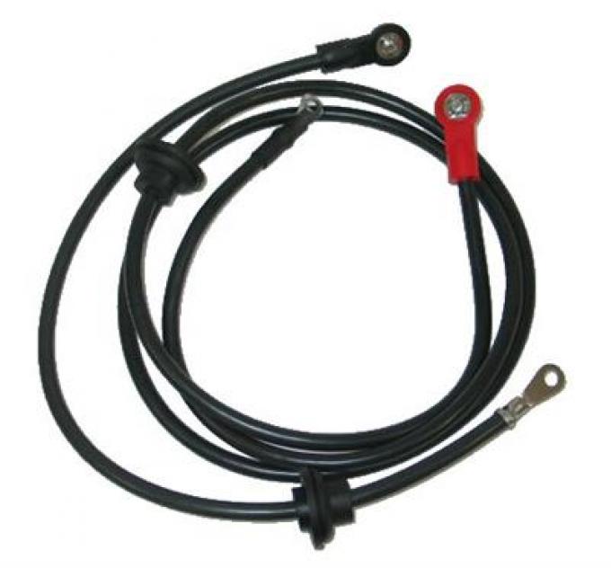 71 Battery Cable - Side Post With Grommets Correct 2 Gauge
