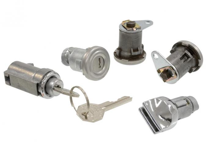 56-59 Lock Set - Ignition Doors Trunk Glove Box Cylinder