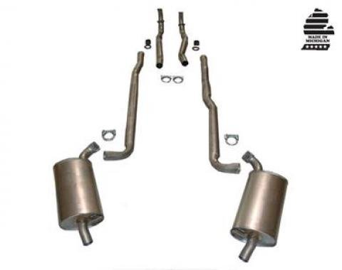 66-67 Exhaust System - Complete Aluminized 327 - With 4 Speed