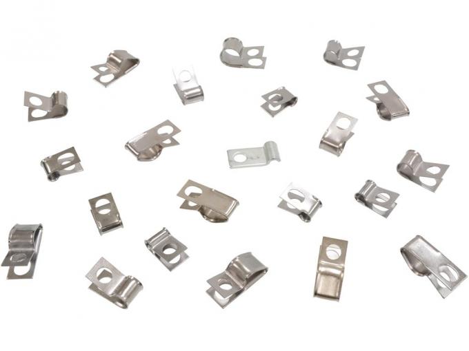 69-70 Brake And Fuel Line Clip Set - Without Left Side Vapor Return