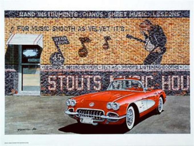 Smooth As Velvet Red 59 10 1/2" X 16" Lithograph By Dana Forrester