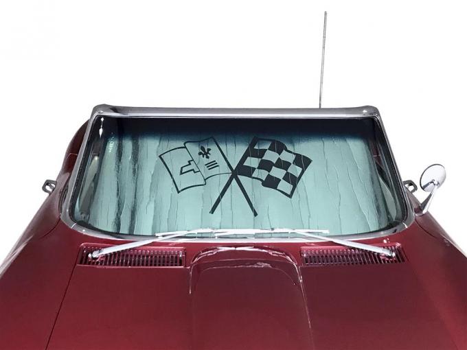 1963-1967 Roll Up Windshield Sunshade With C2 Logo