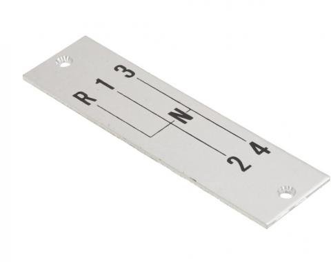 57-58 Shifter Pattern / Indicator - 4 Speed With Screws