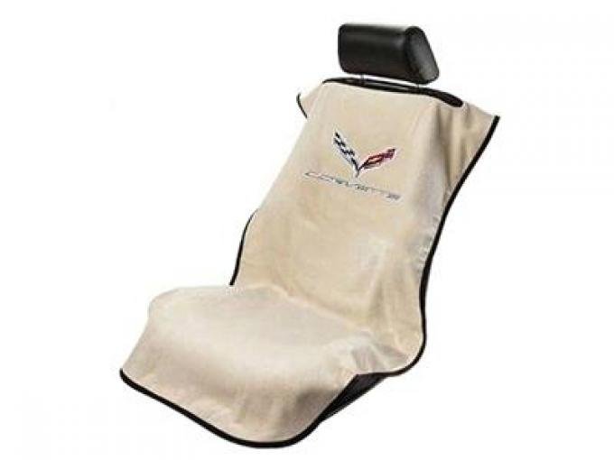 14-19 Seat Armour / Saver Tan With C7 Logo
