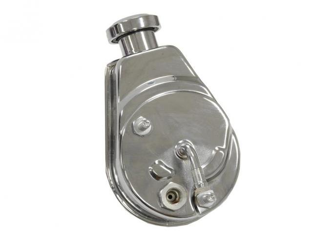 80-82 Power Steering Pump - ( Press Fit Shaft ) - Chrome