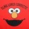 T-Shirt Red With Elmo Loves Corvette Youth