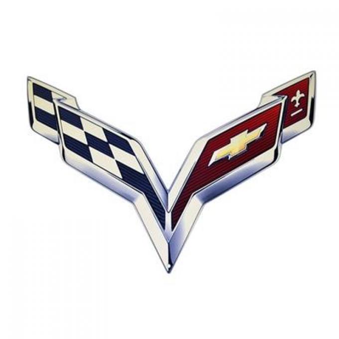 Metal Sign - C7 Corvette Emblem - 24" X 16" - Photo Steel