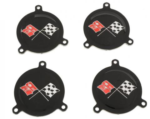 65-66 Hubcap Spinner Emblem White Upper Left - Set Of 4
