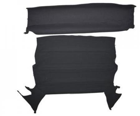 1998-2004 Soft Top / Convertible Top Headliner - Correct - Black Lori Cloth